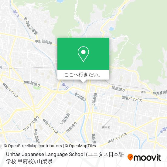 Unitas Japanese Language School (ユニタス日本語学校 甲府校)地図