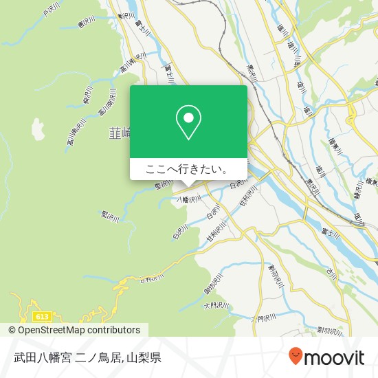 武田八幡宮 二ノ鳥居地図
