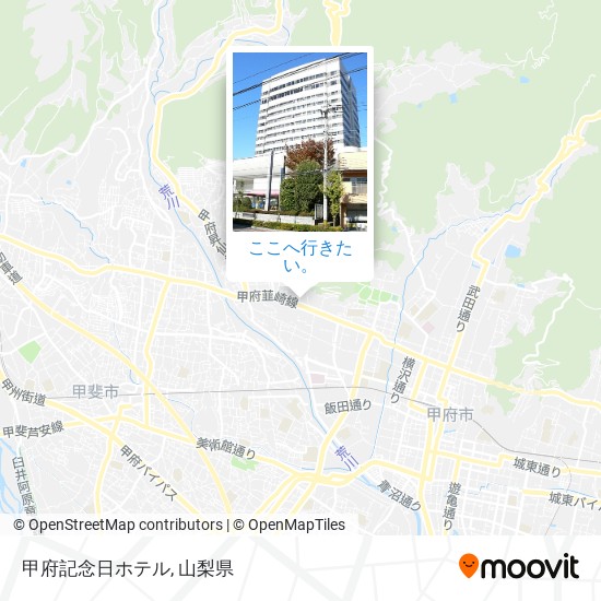 甲府記念日ホテル地図