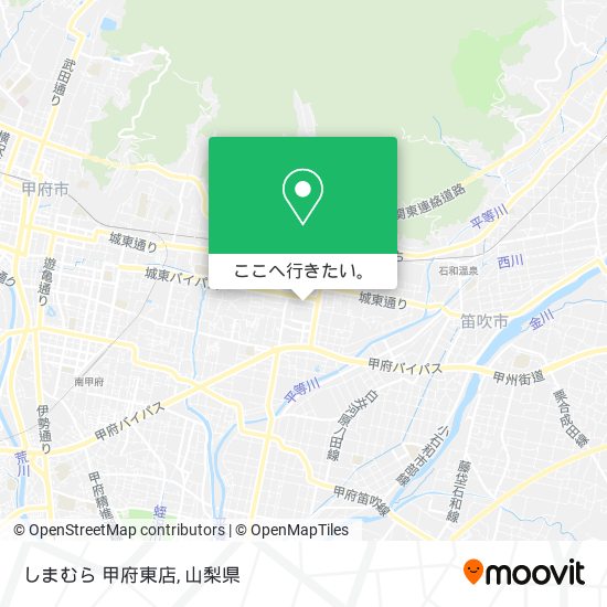 しまむら 甲府東店地図