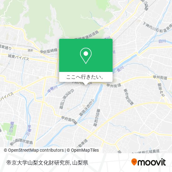 帝京大学山梨文化財研究所地図