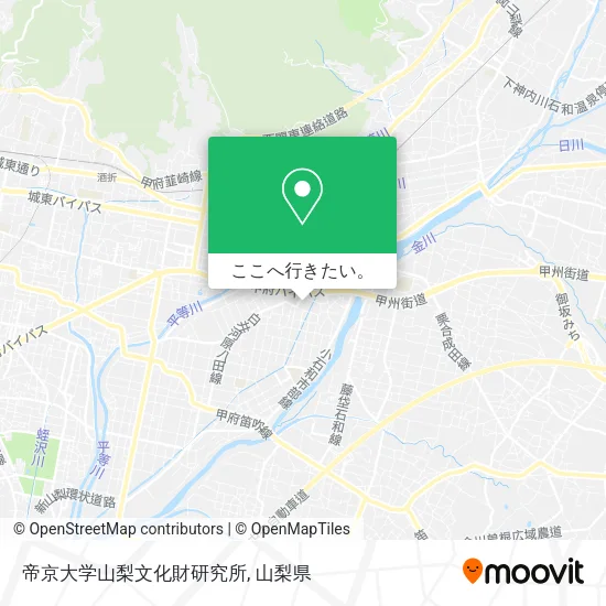 帝京大学山梨文化財研究所地図