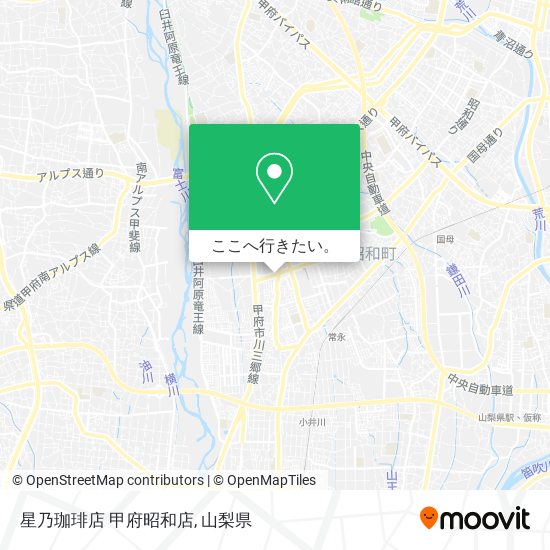 星乃珈琲店 甲府昭和店地図