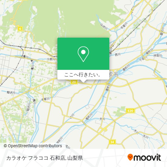 カラオケ フラココ 石和店地図