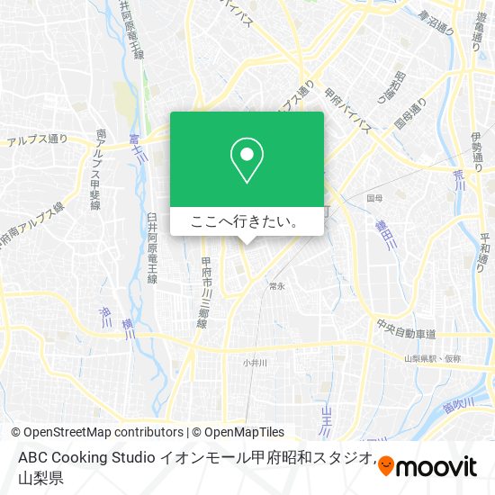 ABC Cooking Studio イオンモール甲府昭和スタジオ地図