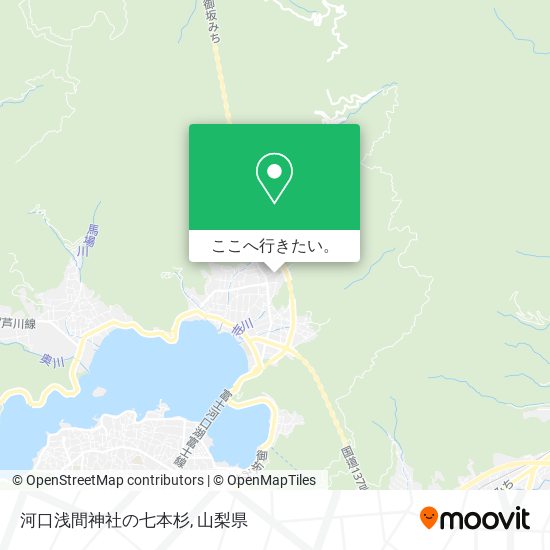 河口浅間神社の七本杉地図