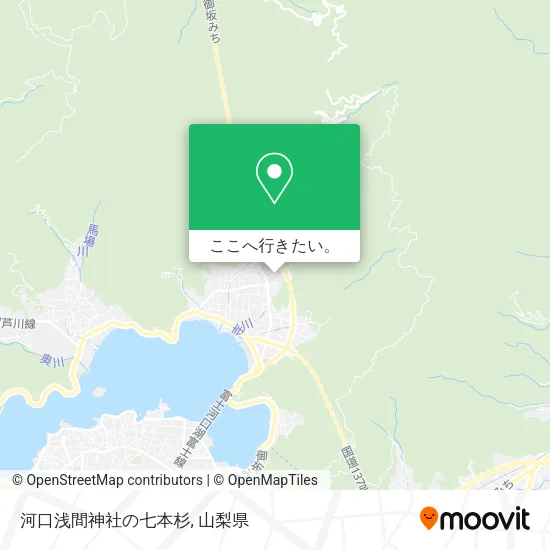 河口浅間神社の七本杉地図