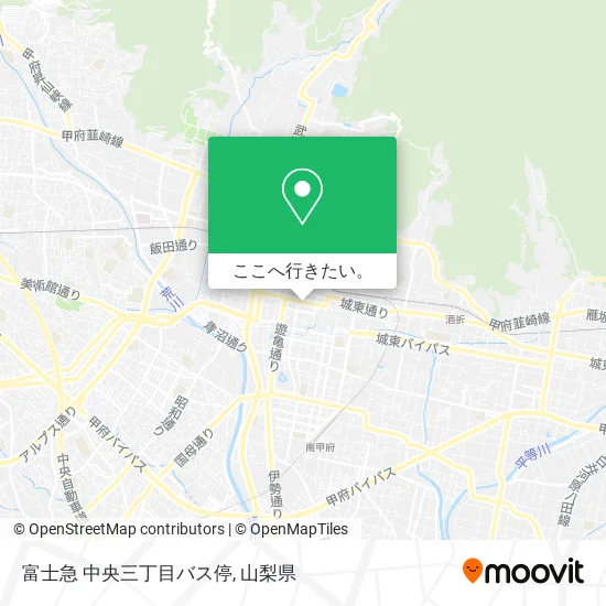 富士急 中央三丁目バス停地図