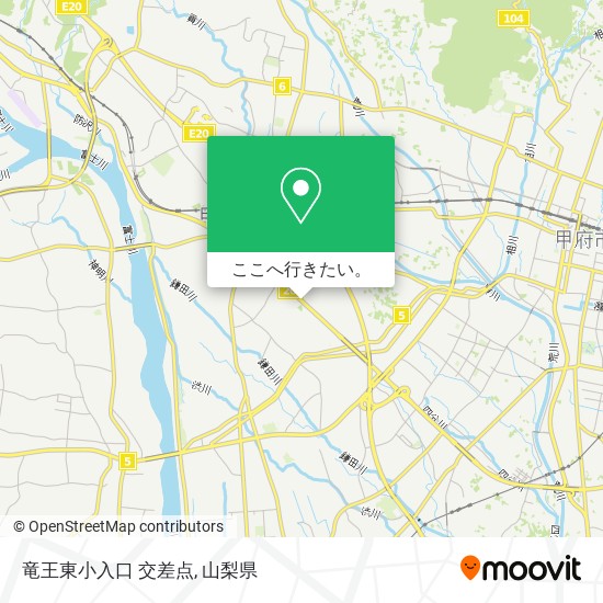 竜王東小入口 交差点地図