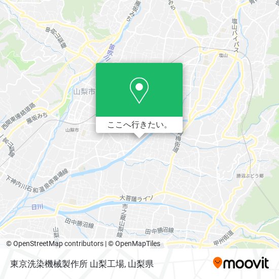 東京洗染機械製作所 山梨工場地図