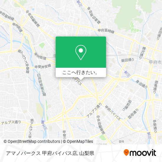 アマノパークス 甲府バイパス店地図