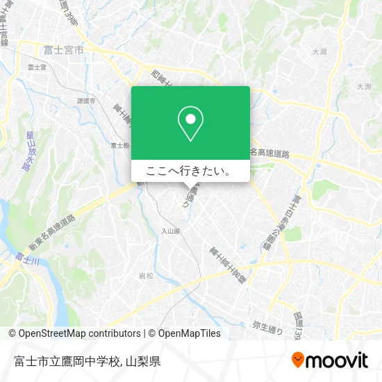 富士市立鷹岡中学校地図