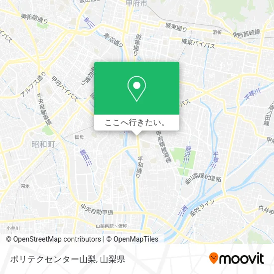 ポリテクセンター山梨地図