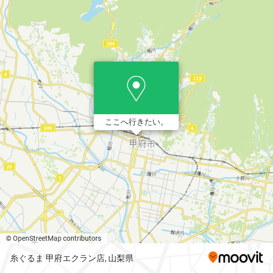 糸ぐるま 甲府エクラン店地図