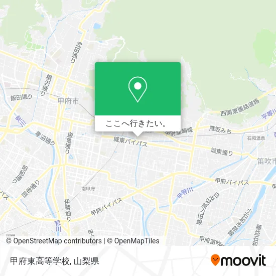 甲府東高等学校地図