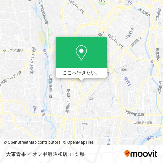 大東青果 イオン甲府昭和店地図