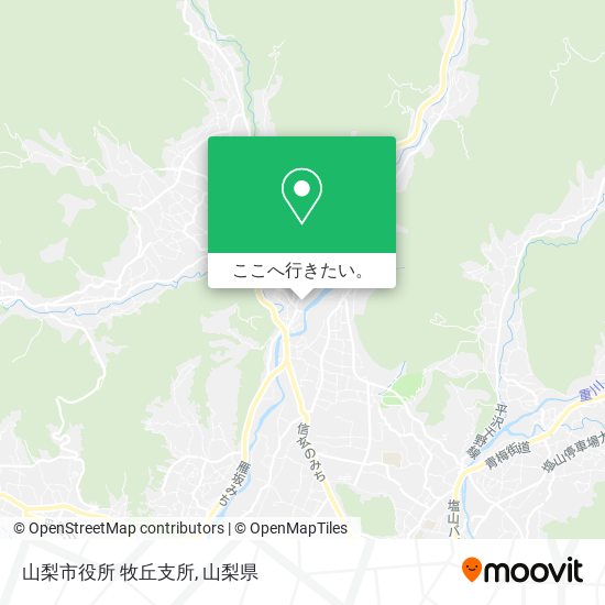 山梨市役所 牧丘支所地図