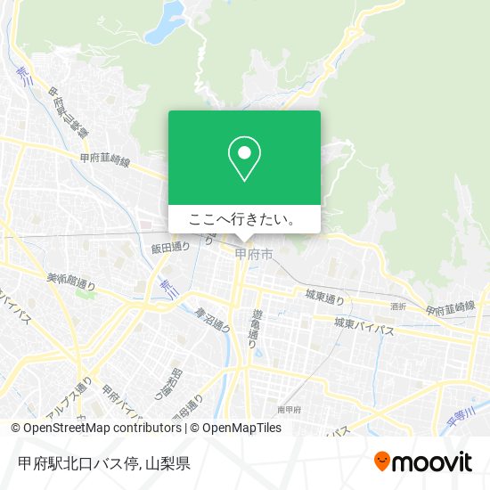 甲府駅北口バス停地図