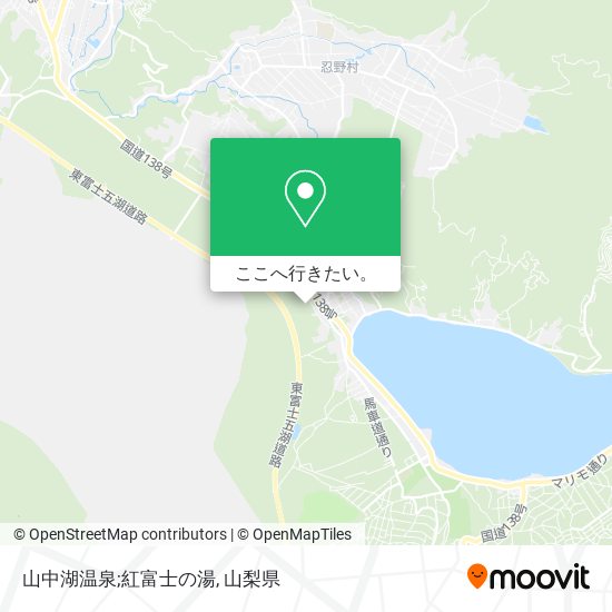 山中湖温泉;紅富士の湯地図