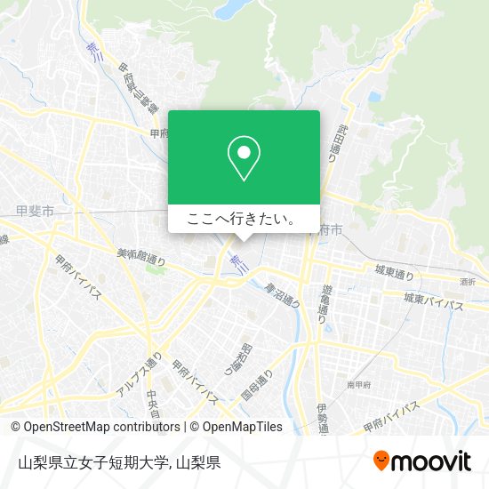 山梨県立女子短期大学地図