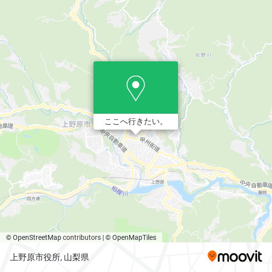 上野原市役所地図