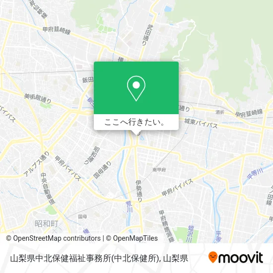 山梨県中北保健福祉事務所(中北保健所)地図