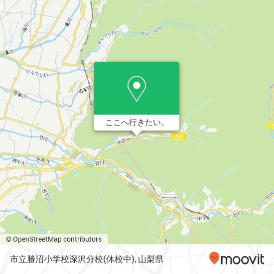 市立勝沼小学校深沢分校(休校中)地図