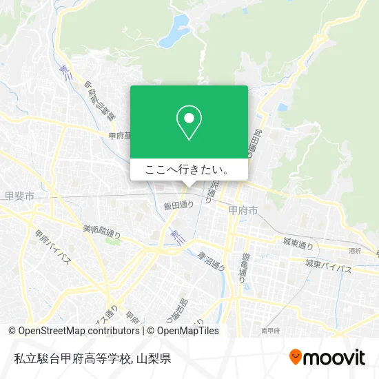 私立駿台甲府高等学校地図