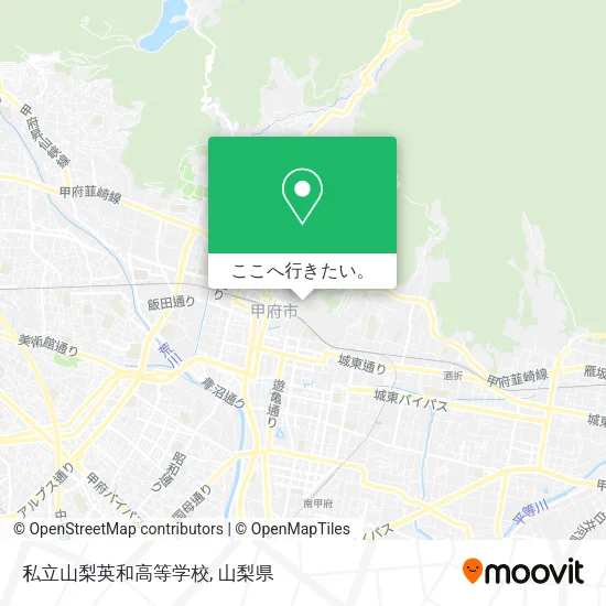 私立山梨英和高等学校地図