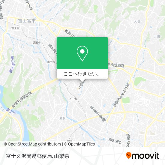 富士久沢簡易郵便局地図