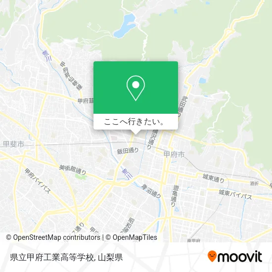 県立甲府工業高等学校地図