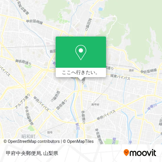 甲府中央郵便局地図