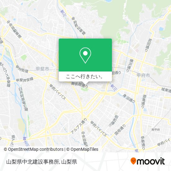 山梨県中北建設事務所地図