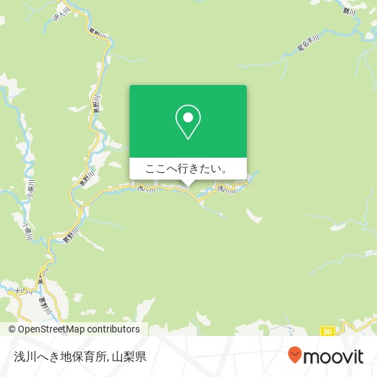 浅川へき地保育所地図