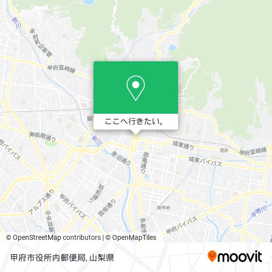 甲府市役所内郵便局地図