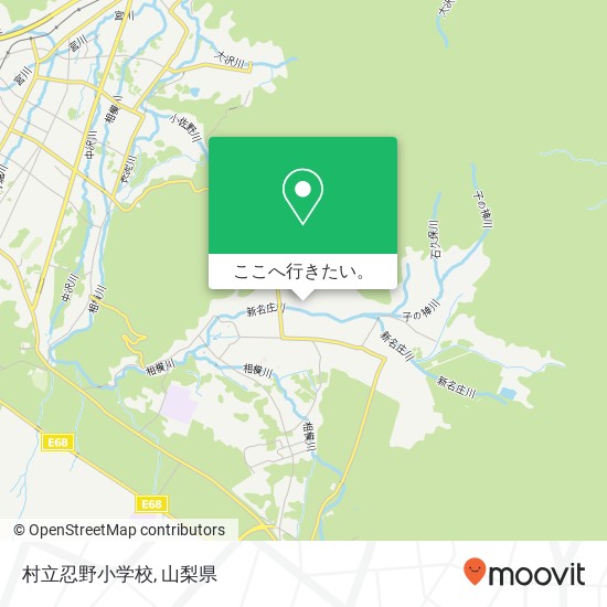村立忍野小学校地図