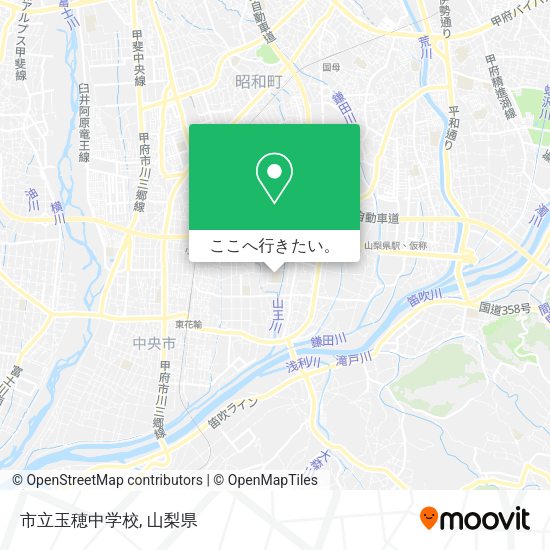 市立玉穂中学校地図