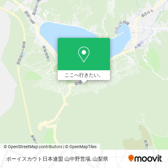 ボーイスカウト日本連盟 山中野営場地図