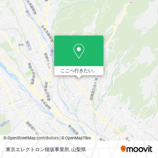 東京エレクトロン穂坂事業所地図