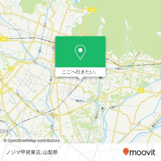 ノジマ甲府東店地図