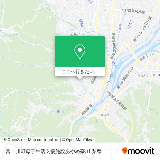 富士川町母子生活支援施設あやめ寮地図