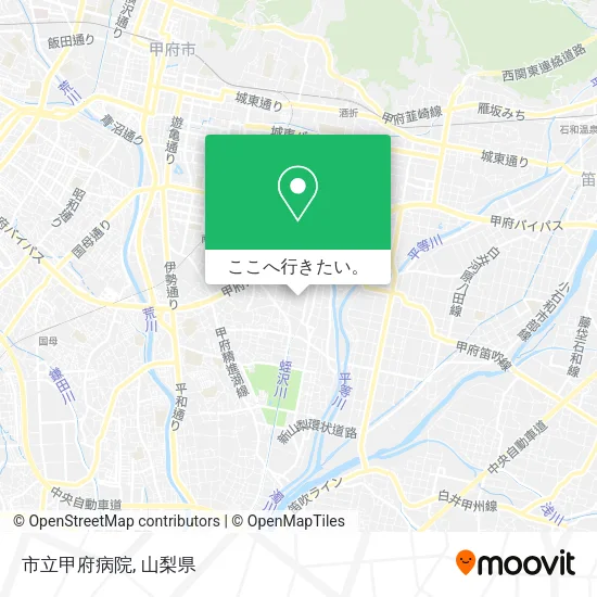 市立甲府病院地図