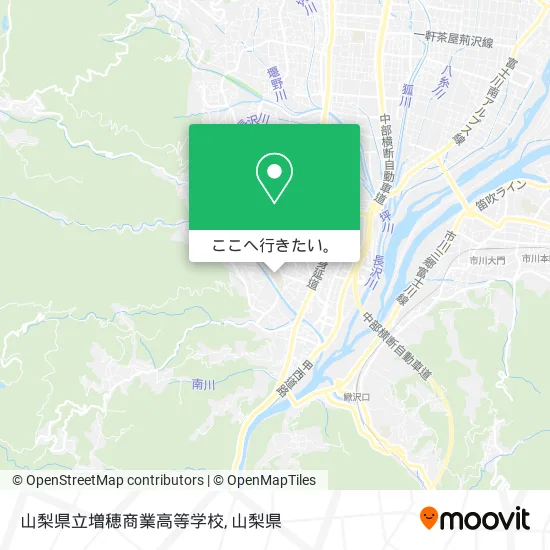 山梨県立増穂商業高等学校地図