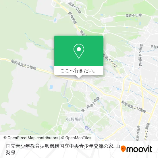 国立青少年教育振興機構国立中央青少年交流の家地図