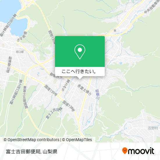 富士吉田郵便局地図