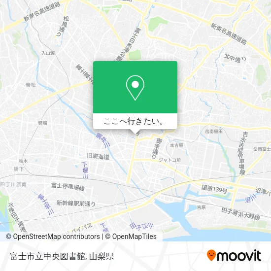 富士市立中央図書館地図