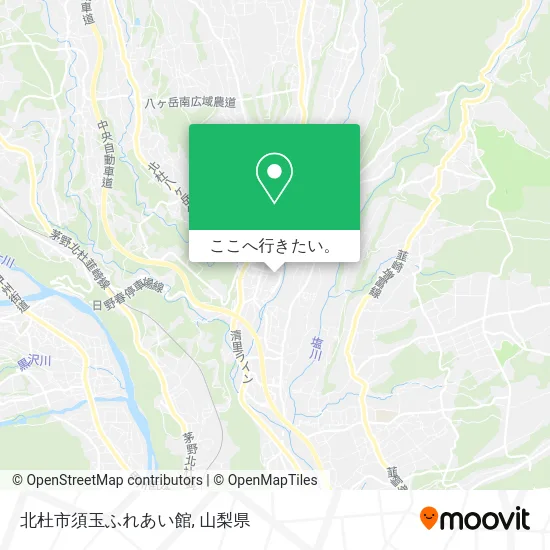 北杜市須玉ふれあい館地図
