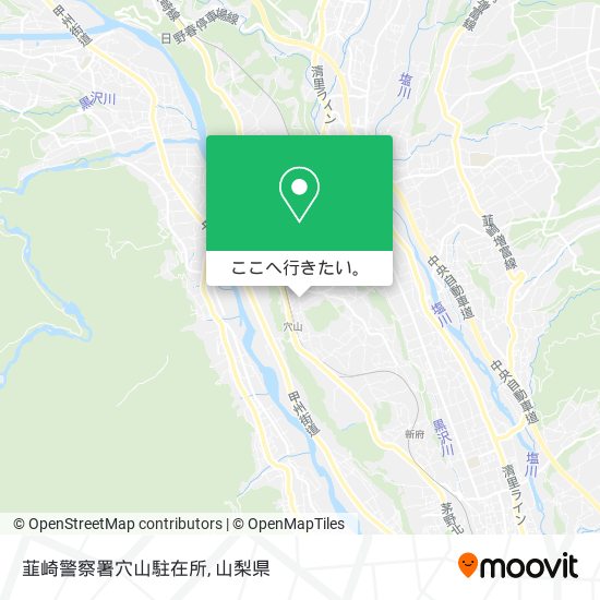 韮崎警察署穴山駐在所地図