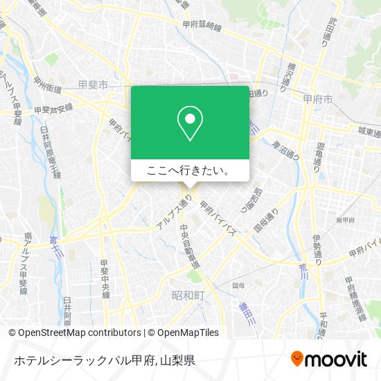 ホテルシーラックパル甲府地図