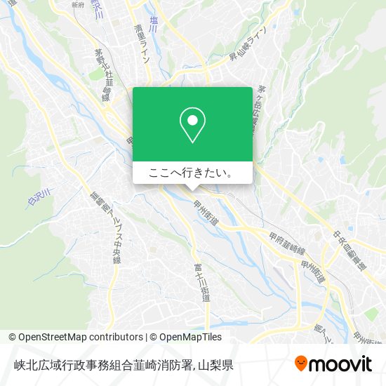 峡北広域行政事務組合韮崎消防署地図